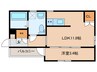 PRIMAVERA WEST 1LDKの間取り