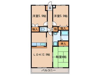 間取図 ルレ－ヴ・アルカディア