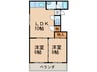 一社センタ－ハウス 2LDKの間取り