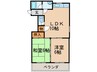 一社センタ－ハウス 2LDKの間取り