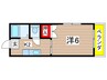 メゾン旭 1Kの間取り