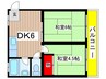 安藤ハイツ 2DKの間取り