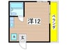 ビュ－ハイツ１ 1Rの間取り