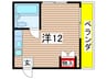 ビュ－ハイツ１ 1Rの間取り