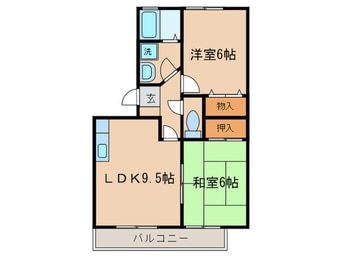 間取図 ﾋﾟ-ｽﾌﾙゆう Ⅱ