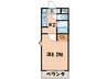 クレセント 1Kの間取り