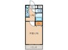 クレセント 1Kの間取り