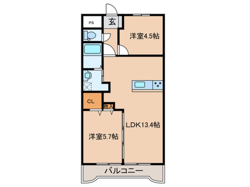 間取図 クイール八剣