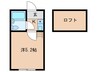 ベルトピア岡崎Ⅱ 1Kの間取り