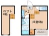 ＨａＲｕＫｉ荘 1Kの間取り