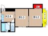 第２ホワイトマンション 2Kの間取り