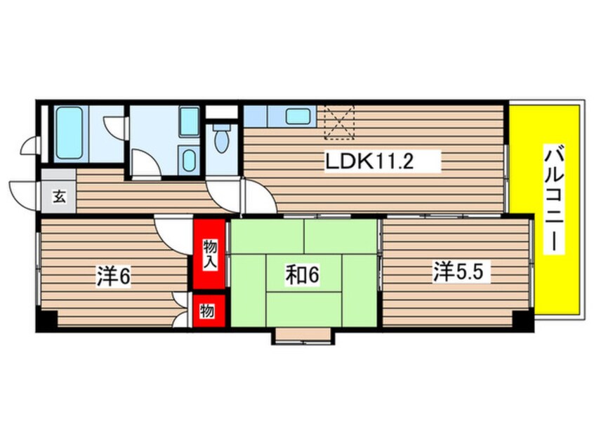 間取図 ベルグリ－ン