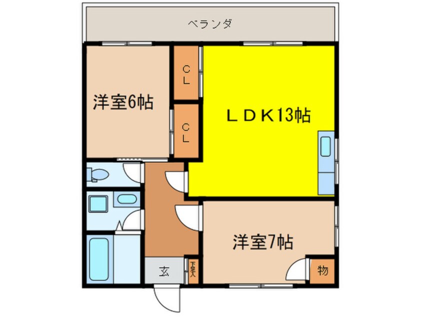 間取図 エポック潮見が丘