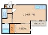 Warren morimakitown Ⅱ 1LDKの間取り