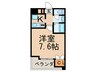 ウイステリア千種 1Kの間取り