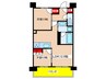Alivis金山East 2LDKの間取り