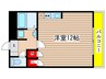 パ－クハウスタカシ 1Rの間取り