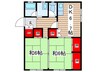 マンション川原 2DKの間取り