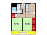 マンション川原 2DKの間取り