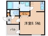 ハーモニーテラス稲生町Ⅱ 1Rの間取り