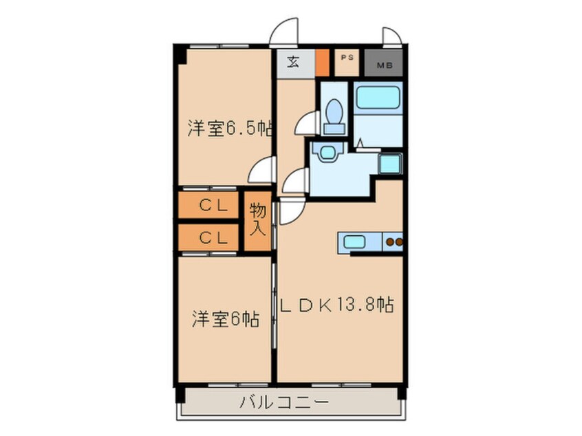 間取図 アビタシオン春日