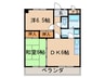 リ－ブ田の上 2DKの間取り