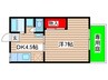AME　YAKIYAMA 1DKの間取り