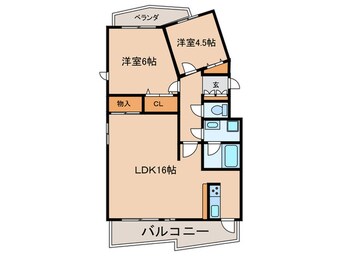 間取図 クリ－ン　佐治