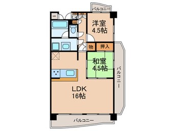 間取図 ソレイユ名東(3A)