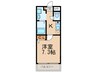 エスポワ－ル岩塚 1Kの間取り