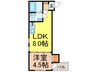ソリッド春岡 1LDKの間取り