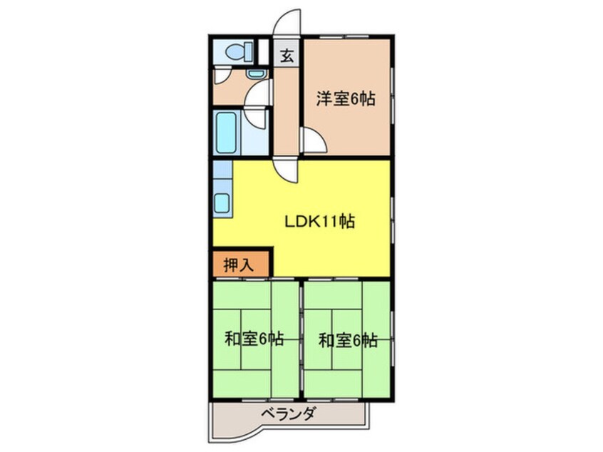 間取図 スカイコート鈴木