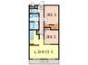 クリスタルスクエア 2LDKの間取り