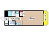 エクセル塩釜Ⅲ 1Kの間取り