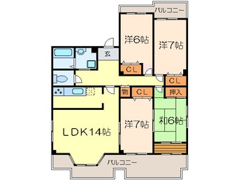 間取図 シャトレ石川橋