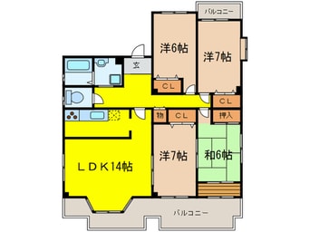 間取図 シャトレ石川橋