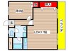 鈴昌マンション 1LDKの間取り