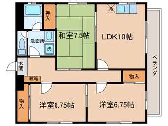 間取図 サンライズ千音寺