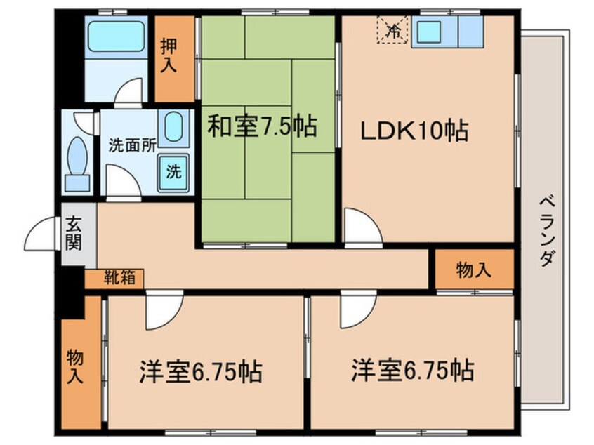 間取図 サンライズ千音寺