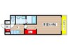 カタランテ千代田 1Kの間取り