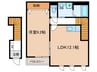 トロワ　アンジェロ 1LDKの間取り