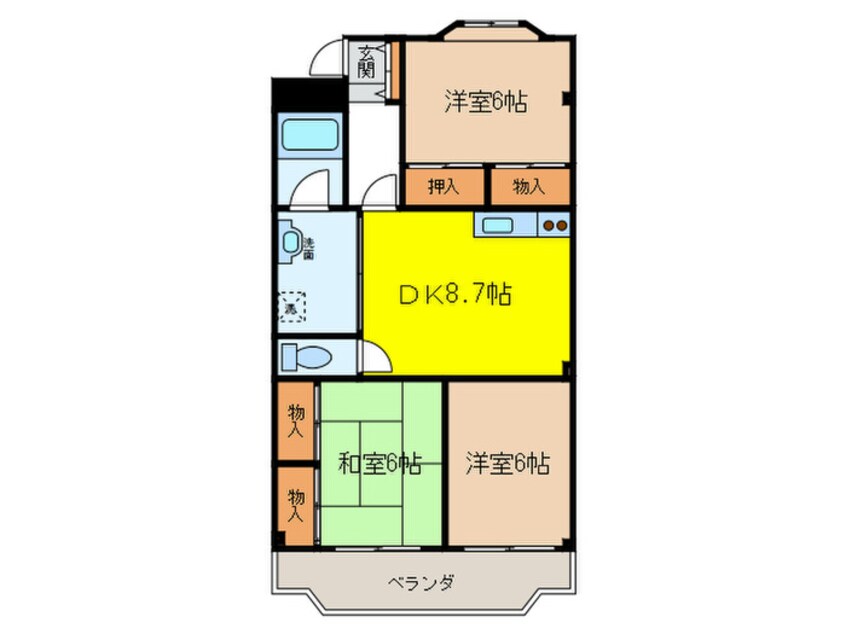 間取図 はらｻﾝﾊｲﾂ