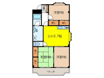 間取図 はらｻﾝﾊｲﾂ