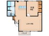 コーポ第２法吉 1LDKの間取り