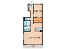 プレシャス西伏屋 1LDKの間取り