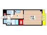 びい6植田 1Kの間取り