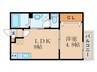ルミエール新堀町 1LDKの間取り