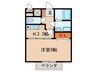 大留ハイツ　Ａ棟 1Kの間取り
