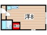 南山アネックス 1Rの間取り