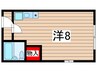 南山アネックス 1Rの間取り